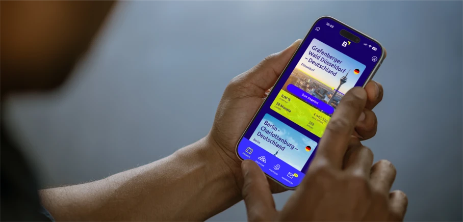 Die BERGFÜRST-App auf einem Handy